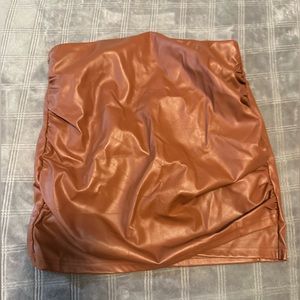 Faux leather miniskirt